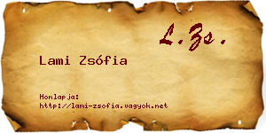 Lami Zsófia névjegykártya