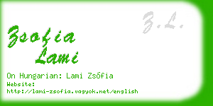 zsofia lami business card