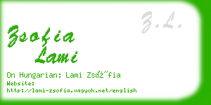 zsofia lami business card